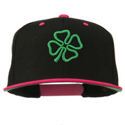 3D Clover Embroidered Two Tone Snapback Cap