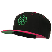 3D Clover Embroidered Two Tone Snapback Cap