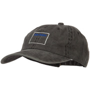 Colorado with Map Outline Embroidered Washed Cotton Cap