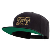 Lucky Seven Slot Machine Embroidered Wool Blend Prostyle Snapback - Black OSFM