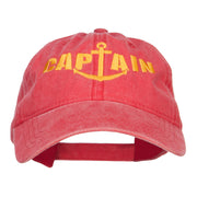 Captain Anchor Embroidered Washed Cap