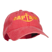 Captain Anchor Embroidered Washed Cap