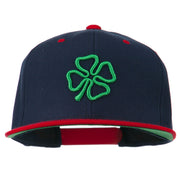 3D Clover Embroidered Two Tone Snapback Cap