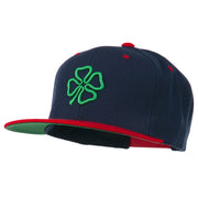 3D Clover Embroidered Two Tone Snapback Cap