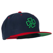 3D Clover Embroidered Two Tone Snapback Cap