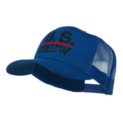 US Crew Embroidered Mesh back Cap