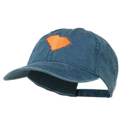 South Carolina State Map Embroidered Washed Cap