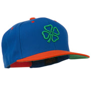 3D Clover Embroidered Two Tone Snapback Cap