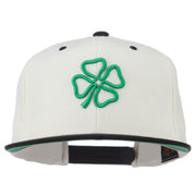 3D Clover Embroidered Two Tone Snapback Cap