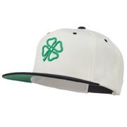 3D Clover Embroidered Two Tone Snapback Cap