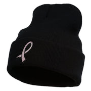 Cancer Color Ribbon Embroidered Long Beanie