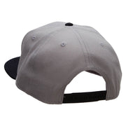 Jewel Lizard Reptile Patched Wool Blend Pro Style 2 Tone Snapback - Black-Grey OSFM