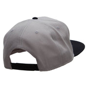 Jewel Lizard Reptile Patched Wool Blend Pro Style 2 Tone Snapback - Black-Grey OSFM