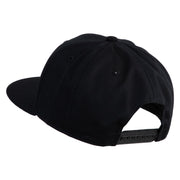 Old English Black N Patched 6 Panels Round Bill Cap - Black OSFM
