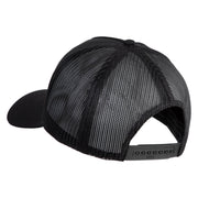 USS G. Washington CVN 73 Blue Patched Solid Cotton Twill 5 panel Mesh Back Cap - Black OSFM