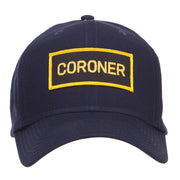 Coroner Text Law Forces Patched Cap