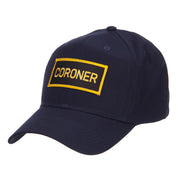 Coroner Text Law Forces Patched Cap