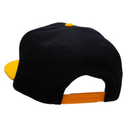 Jewel Lizard Reptile Patched Wool Blend Pro Style 2 Tone Snapback - Gold-Black OSFM