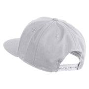 Old English Black N Patched 6 Panels Round Bill Cap - White OSFM
