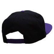 Jewel Lizard Reptile Patched Wool Blend Pro Style 2 Tone Snapback - Purple-Black OSFM