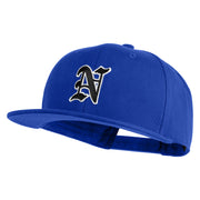 Old English Black N Patched 6 Panels Round Bill Cap - Royal OSFM