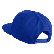 Old English Black N Patched 6 Panels Round Bill Cap - Royal OSFM