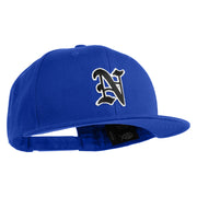 Old English Black N Patched 6 Panels Round Bill Cap - Royal OSFM