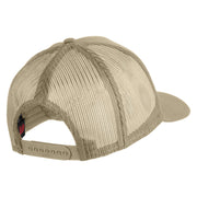 USS G. Washington CVN 73 Blue Patched Solid Cotton Twill 5 panel Mesh Back Cap - Khaki OSFM