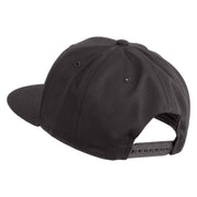 Old English Black N Patched 6 Panels Round Bill Cap - Dark Grey OSFM