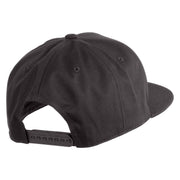 Old English Black N Patched 6 Panels Round Bill Cap - Dark Grey OSFM