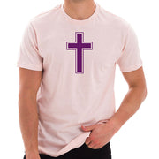 Cross Symbol Graphic Design Unisex Short Sleeve Cotton Jersey T-Shirt