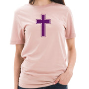 Cross Symbol Graphic Design Unisex Short Sleeve Cotton Jersey T-Shirt