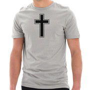 Cross Symbol Graphic Design Unisex Short Sleeve Cotton Jersey T-Shirt