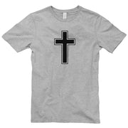 Cross Symbol Graphic Design Unisex Short Sleeve Cotton Jersey T-Shirt