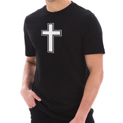 Cross Symbol Graphic Design Unisex Short Sleeve Cotton Jersey T-Shirt