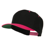 Classic Snapback Wool Blend 2 Tone Cap