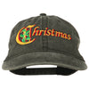 Christmas Holly Leaves Embroidered Washed Cap