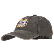 US Coast Guard Anchors Logo Embroidered Washed Cotton Cap