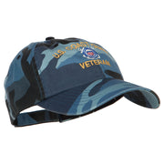 US Coast Guard Veteran Military Embroidered Enzyme Camo Cap