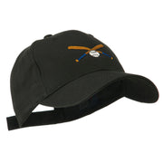 Small Crossed Bats and Ball Embroidered Cap