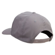 Hand Drawn Phonograph Embroidered Solid Cotton Twill Pro Style Cap - Grey OSFM