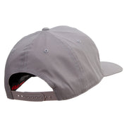 Hand Drawn Phonograph Embroidered Solid Cotton Twill Pro Style Cap - Grey OSFM