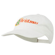 Christmas Holly Leaves Embroidered Washed Cap