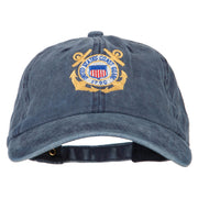 US Coast Guard Anchors Logo Embroidered Washed Cotton Cap