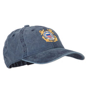 US Coast Guard Anchors Logo Embroidered Washed Cotton Cap