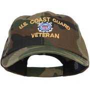 US Coast Guard Veteran Military Embroidered Enzyme Camo Cap