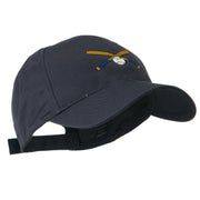 Small Crossed Bats and Ball Embroidered Cap