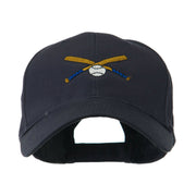 Small Crossed Bats and Ball Embroidered Cap