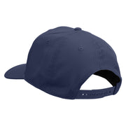 Hand Drawn Phonograph Embroidered Solid Cotton Twill Pro Style Cap - Navy OSFM