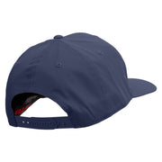 Hand Drawn Phonograph Embroidered Solid Cotton Twill Pro Style Cap - Navy OSFM